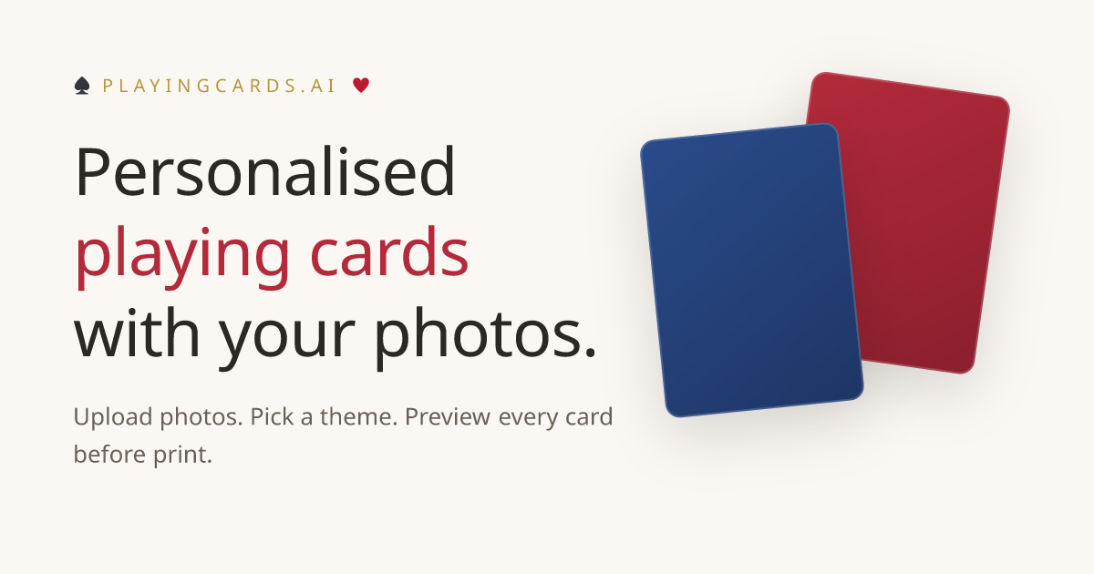 Personalised Playing Cards — Your Photos on a Premium Deck